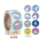 500 штрулон Русалочка Единорог круглые наклейки Школьные принадлежности для учителя детские наклейки самоклеющиеся DIY Скрапбукинг ручная учётная запись