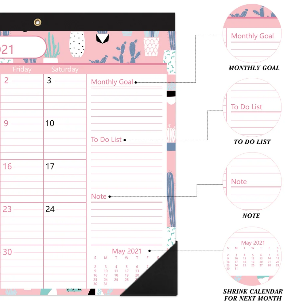 

STOBOK 2021-2022 Desk Calendar Bonus 2 Sheets Event Stickers 2 Years Monthly Planner Runs from January 1, 2021 to 31, 2022 Desk/