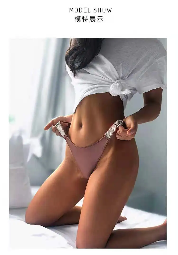 

Hot Rhinestone Bikini Lingerie Briefs Set Panty 2 Piece Lettersb Women Underwear Set Push Up Adjustable Sexy Bra Suit
