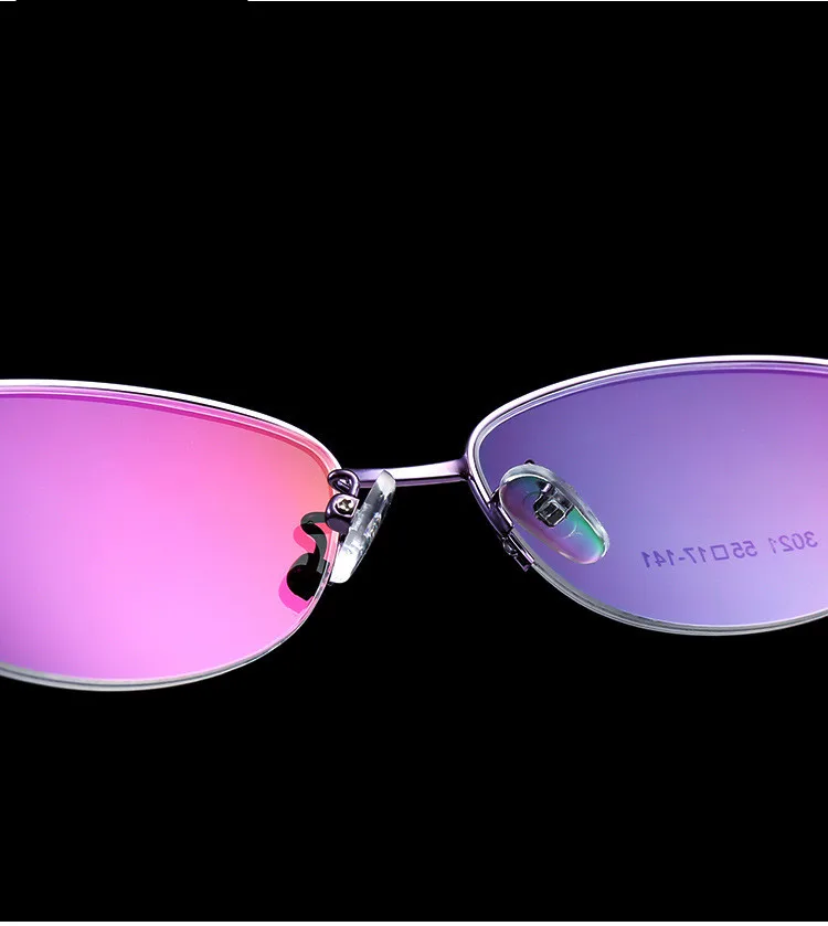 Women Optical Titanium Alloy Eyeglasses Frame for Men Eyewear Flexible Temples Legs IP Electroplating Alloy Spectacles