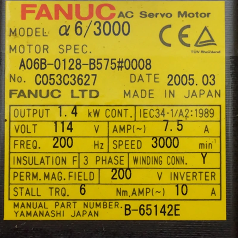 Fanuc сервопривод мотор AC A06B-0128-B575 новый оригинальный | Строительство и ремонт