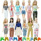 Набор одежды для куклы Барби, модные брюки, платье, шорты, юбка, аксессуары, случайный выбор, 20 шт. = 10 туфель + 10 комплектов