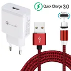 Магнитный кабель usb Type-C Realme 8i 8, быстрое зарядное устройство для телефона Redmi Note 10 Pro Honor 20 9 QC 3,0 Для Huawei Nova 5T P10 P20 P30 lite