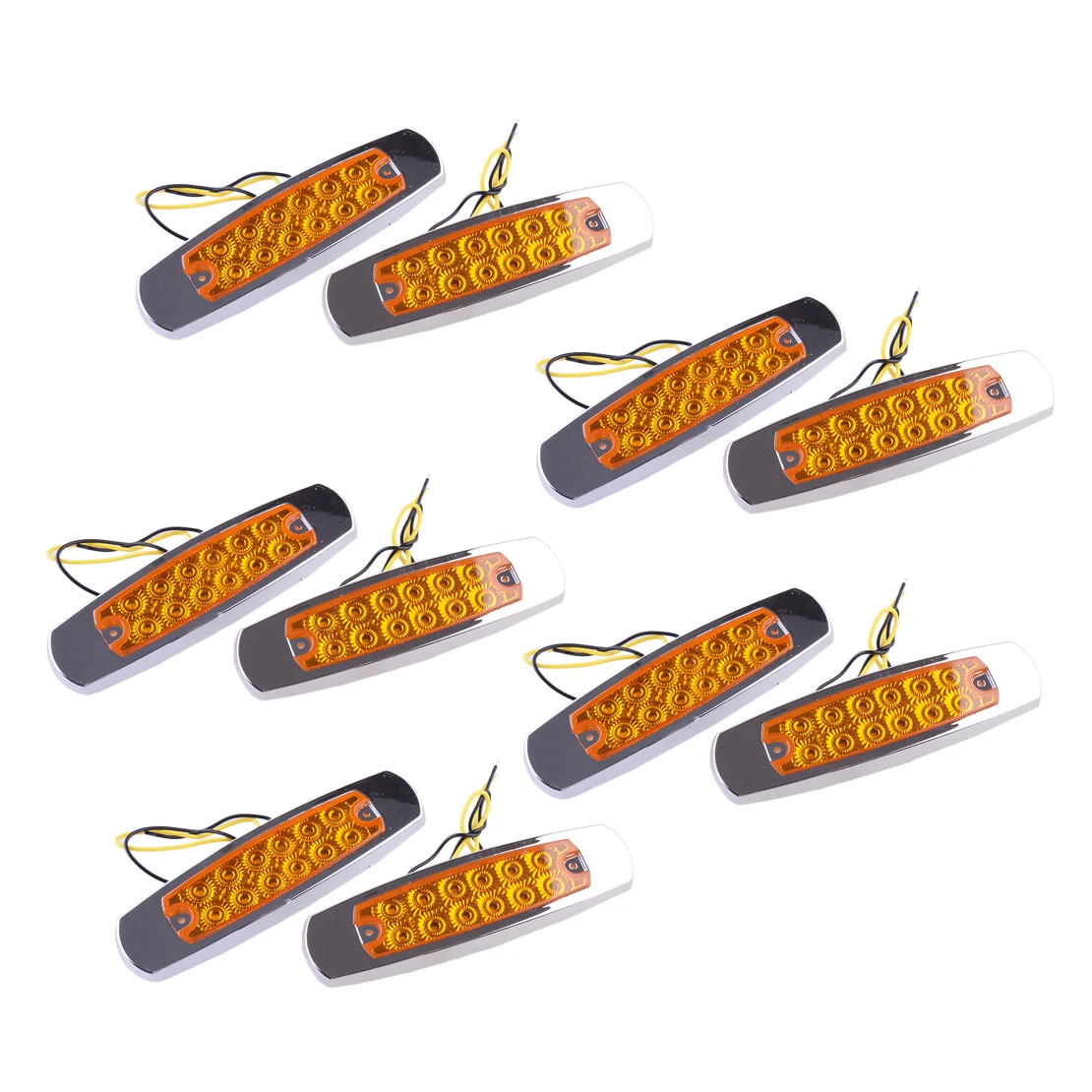 

10Pcs 12V Side Marker Light Clearance LED Lamp Fish Shape for Car Truck Trailer Lorry Universal Accessories