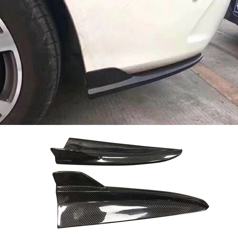 Углеродного волокна задний диффузор сплиттер на бампер губ уголок щитки для