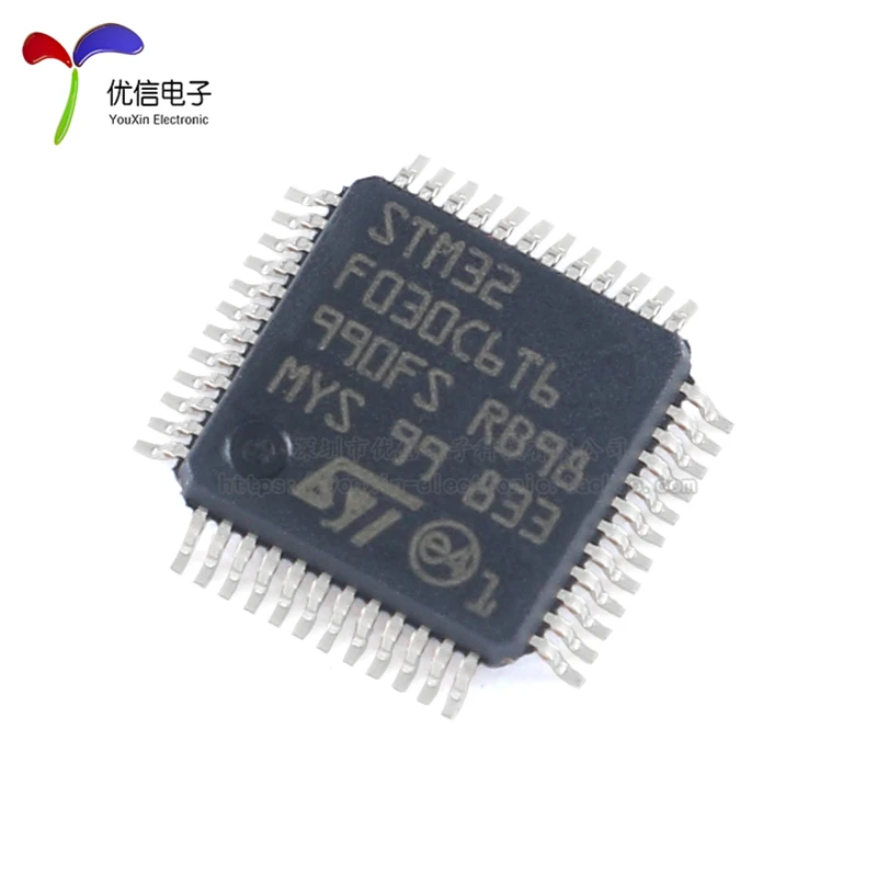 100% новый и оригинальный STM32F030C6T6 LQFP-48 Cortex-M0 32-MCU | Электроника