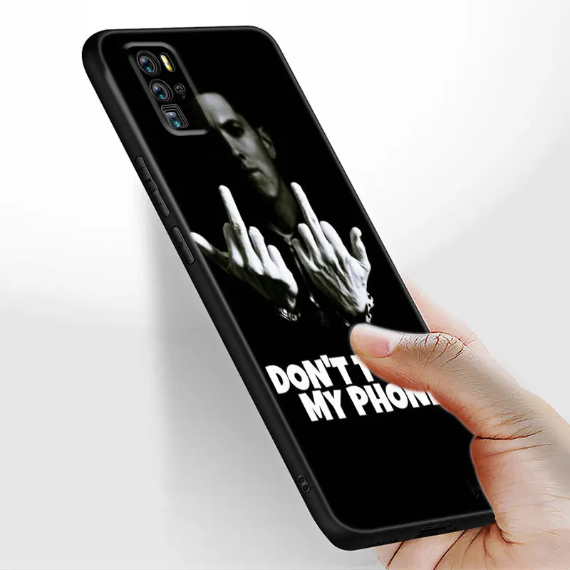 Чехол Rapper Eminem для Huawei P20 P30 P40 P50 Pro P8 P9 P10 Lite 2017 P Smart Z S 2020 2021 2018 2019 черный чехол - купить