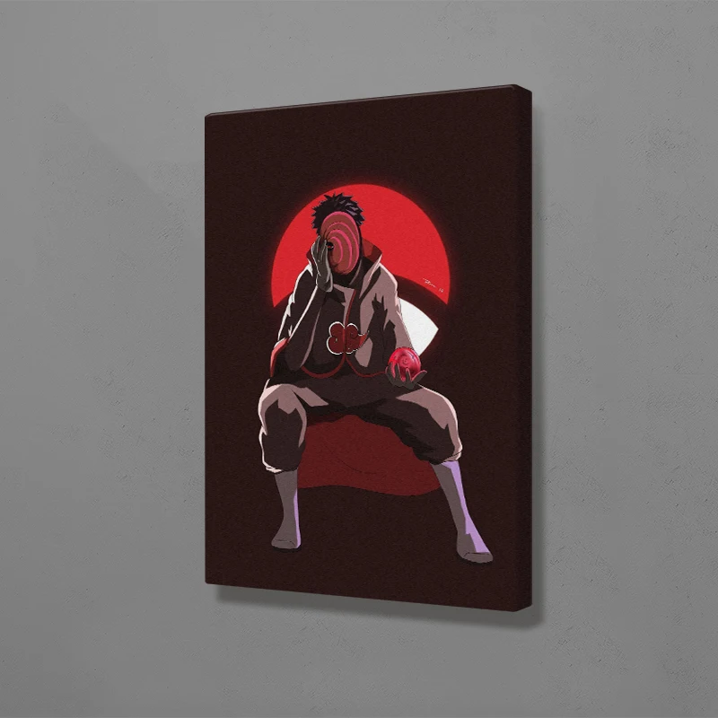 Obito Uchiha Akatsuki картина в стиле аниме настенное художественное полотно для гостиной