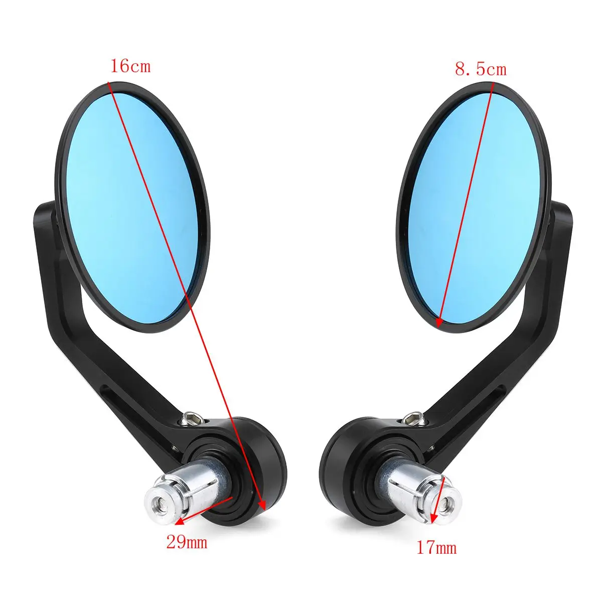 

Universal 7/8" 22mm Round Motorcycle Rear View Mirror Handle Bar End Rearview Mirrors Mirrors