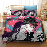 demon slayer bedding set duvet covers japan anime 3d printed comforter bedding set bedclothes bed linenno sheet
