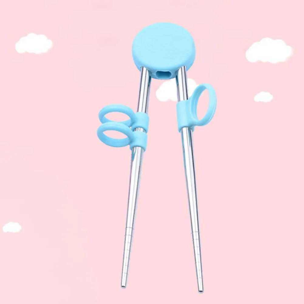 Милые Портативные детские палочки из нержавеющей стали учебные многоразовые для