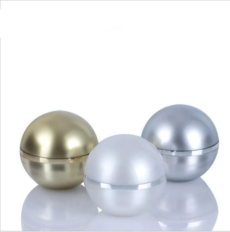 50 г Золотой/жемчужный белый шар банка Акриловый Крем Бутылка для