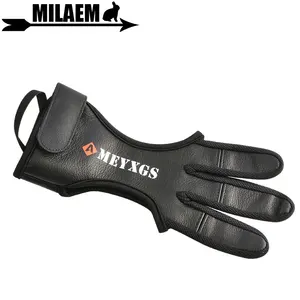 Защитная перчатка из оленьей кожи с 3 пальцами для стрельбы из лука