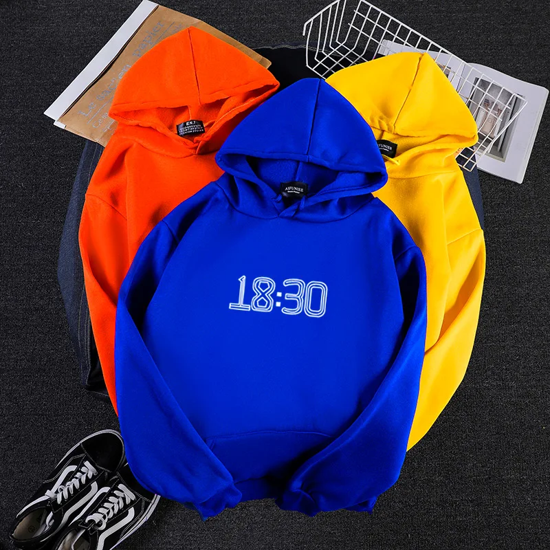 Женская однотонная Толстовка Shellsuning Hoddie Свободный пуловер с принтом цифр круглым