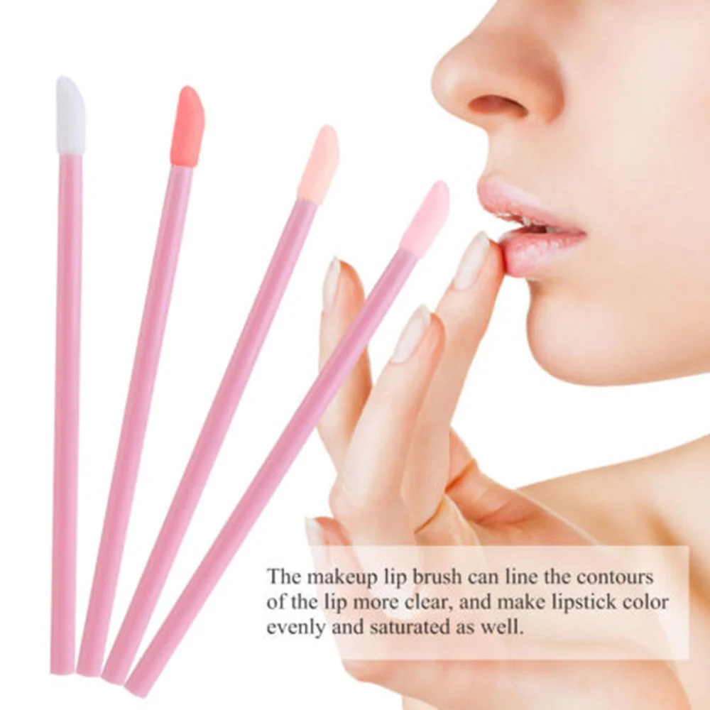 50 шт. одноразовая кисть для губ розовые женские аксессуары оптовая продажа