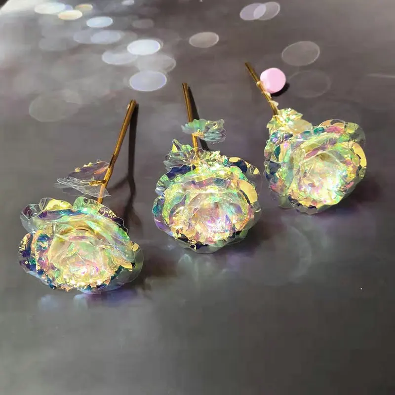 Цветок галактики в виде Розы 24 к золота подарок на день Святого Валентина цветок