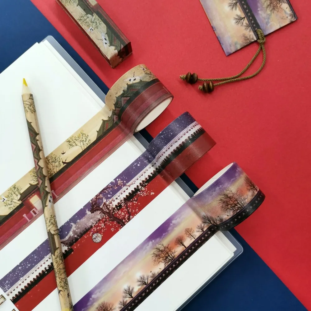 25 мм императорский дворец и летний васи лента китайские элементы клей