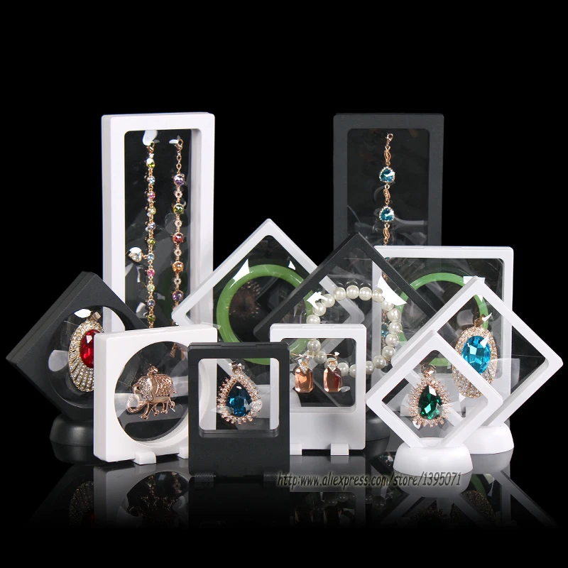 

Superior Ring Box Necklace Display Case Jewelry Holder Bracelet Display Rack Earring Showcase Pendant Showing Stand