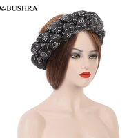 bushra satin twist braid handmade african diamond ap nigerian wedding gele women headtie raid turbans ladies head wraps 2022 new