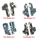 USB зарядка Порты и разъёмы заглушка для USB разъем платы гибкий кабель с микрофоном Микрофон доска для Nokia 2,2 3,2 4,2 5,3 7,2 запасные части