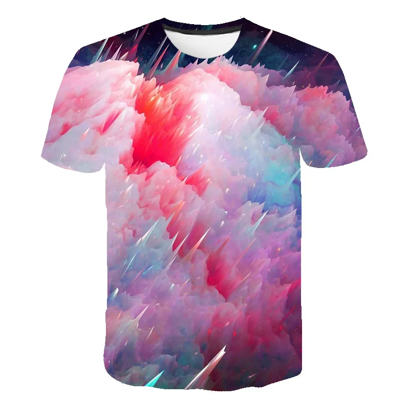 

Fashion Boys Girls T-Shirt Starry Sky 3D Printed Short Sleeve O-Neck Loose Shirt Casual Street T Shirt 2021 Summer New Tops
