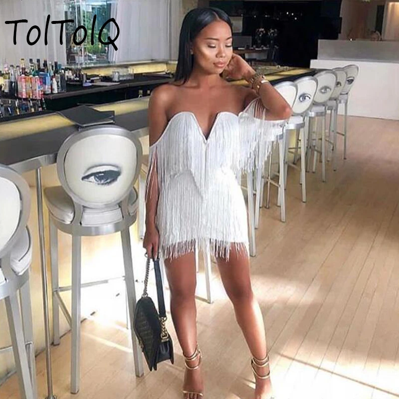 Элегантное платье без бретелек для дня рождения с кисточками женское рукавов
