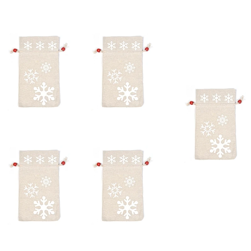 

Christmas Gift Cotton Bag Candy Santa Gift Christmas Pack Gift Apple Christmas Snowflake Bag