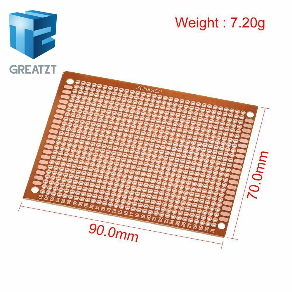 10 шт. 7x9 7*9 см Односторонний Прототип PCB Универсальный макет платы