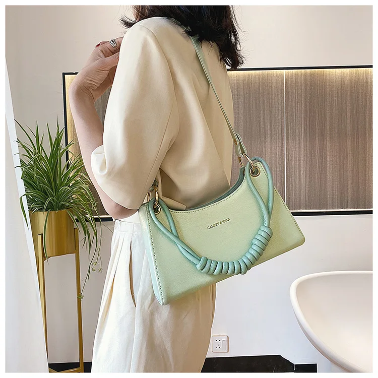

Design Bag Women's 2021 Fashion Weaving Stick Bag Single Shoulder Underarm Messenger Bag