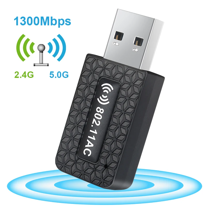 Wi Fi 5 ГГц адаптер USB 3 0 длинного диапазона антенны Ethernet для портативных ПК 1300 м
