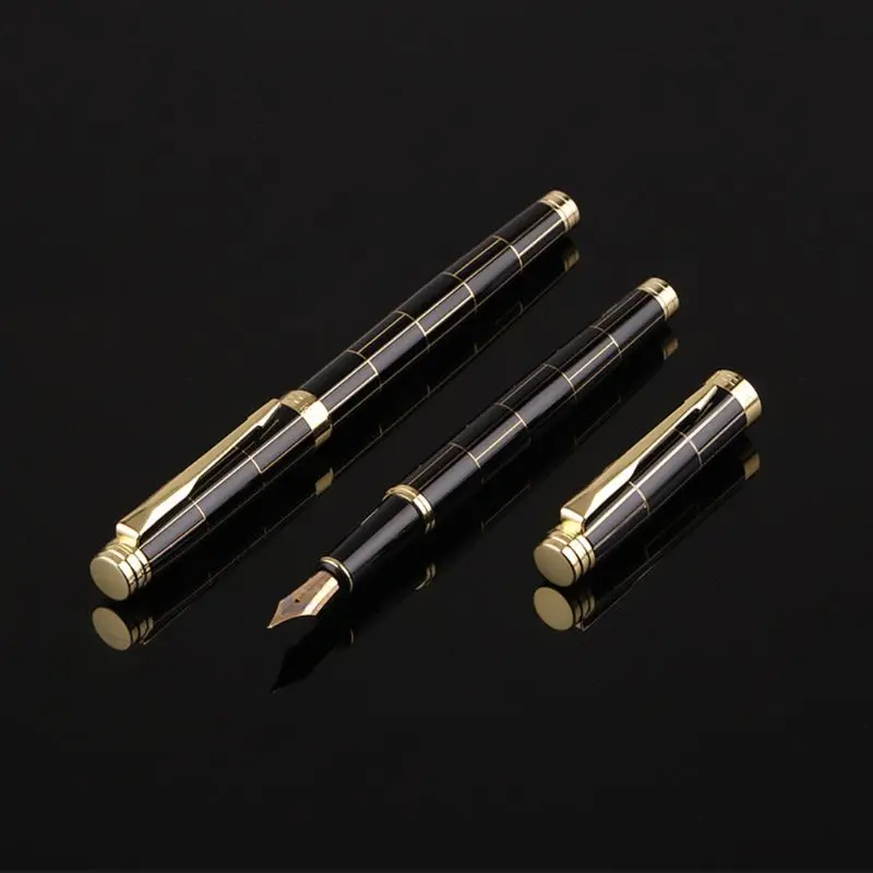 

Luxury Men's Grid Fountain Pen 0.5mm Nib Business Writing Signing Calligraphy K92C