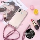 Противоударный чехол для TECNO SPARK 6 GO 5 Pro, мягкий прозрачный чехол с ремешком через плечо для Camon 15 air CD7