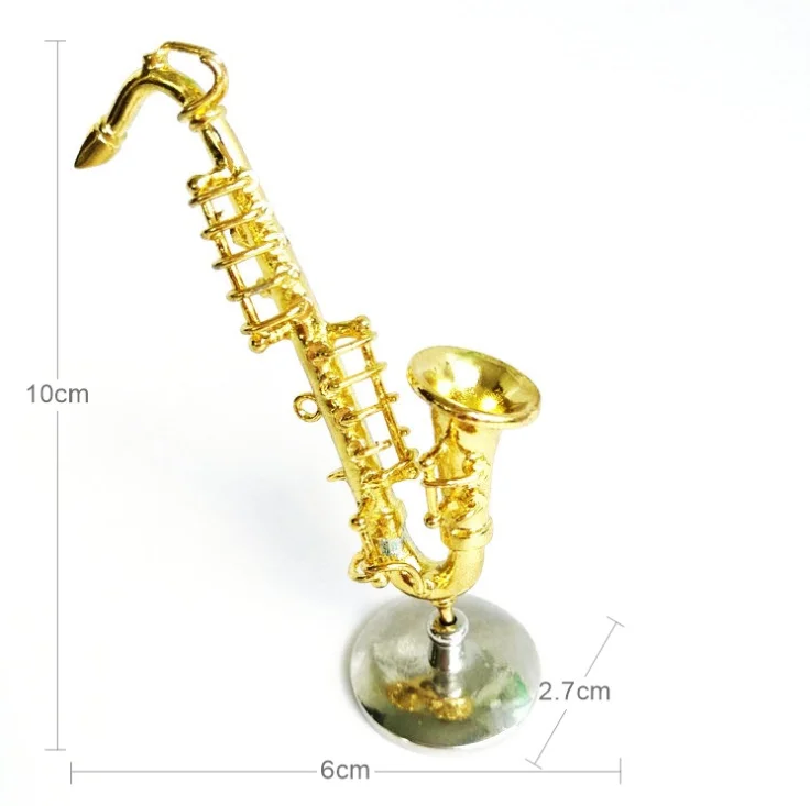 

1:12 Dollhouse Miniature Saxophone Decoration Mini Musical instrument