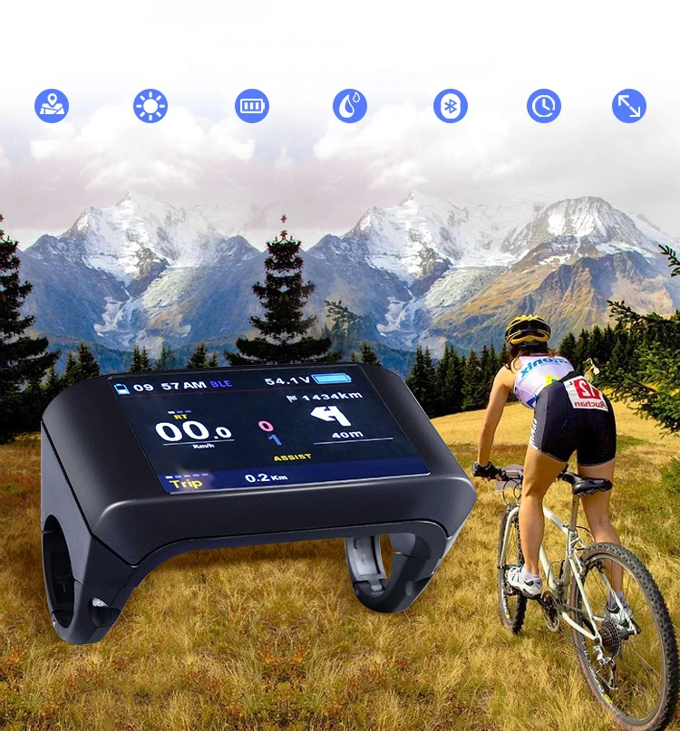 TWTOPSE Электрический велосипед компьютер Bluetooth навигация 750C для Bafang Mid мотор BBS01B BBS02B