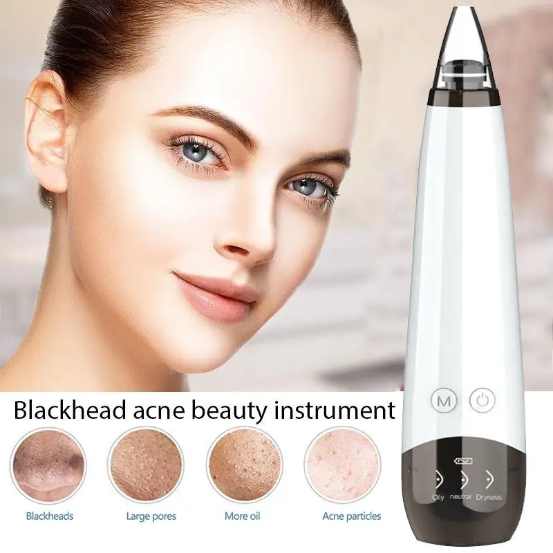 

6 Replacement Heads 3 Levels Facial Cleaning Black Head Cleaner Fast Blackhead Removal Equipment Acne Cleaner Skin Care
