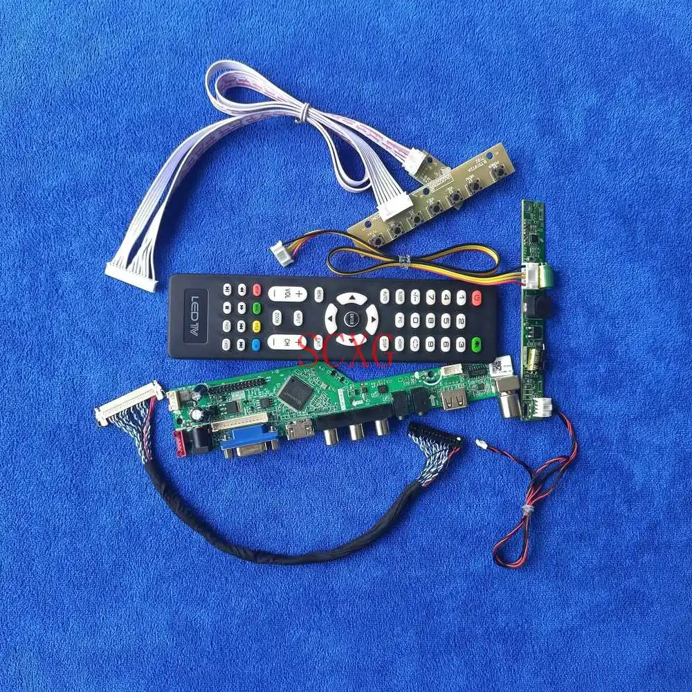 

Совместимому с HDMI VGA USB AV комплект светодиодный ЖК-дисплей Дисплей управляющая плата аналогового сигнала LVDS 30-контактный подходит MT200LW01 V.1/...