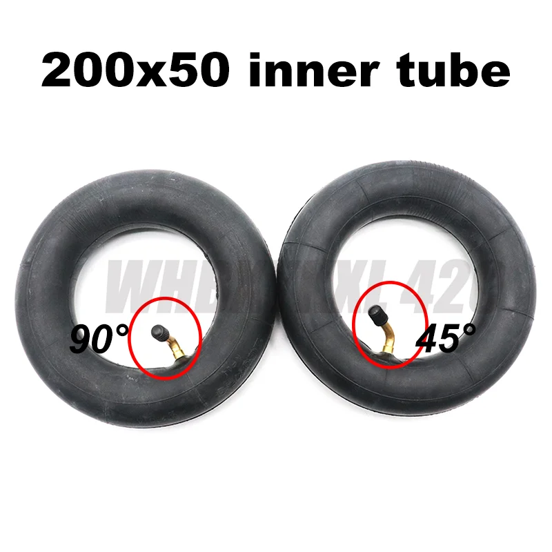 

Motorcycle Tires 8 inch Inner Tubes with 45/90 degree valve tire 200x50 inch thicken Electric scooter Tire Rubber Tube