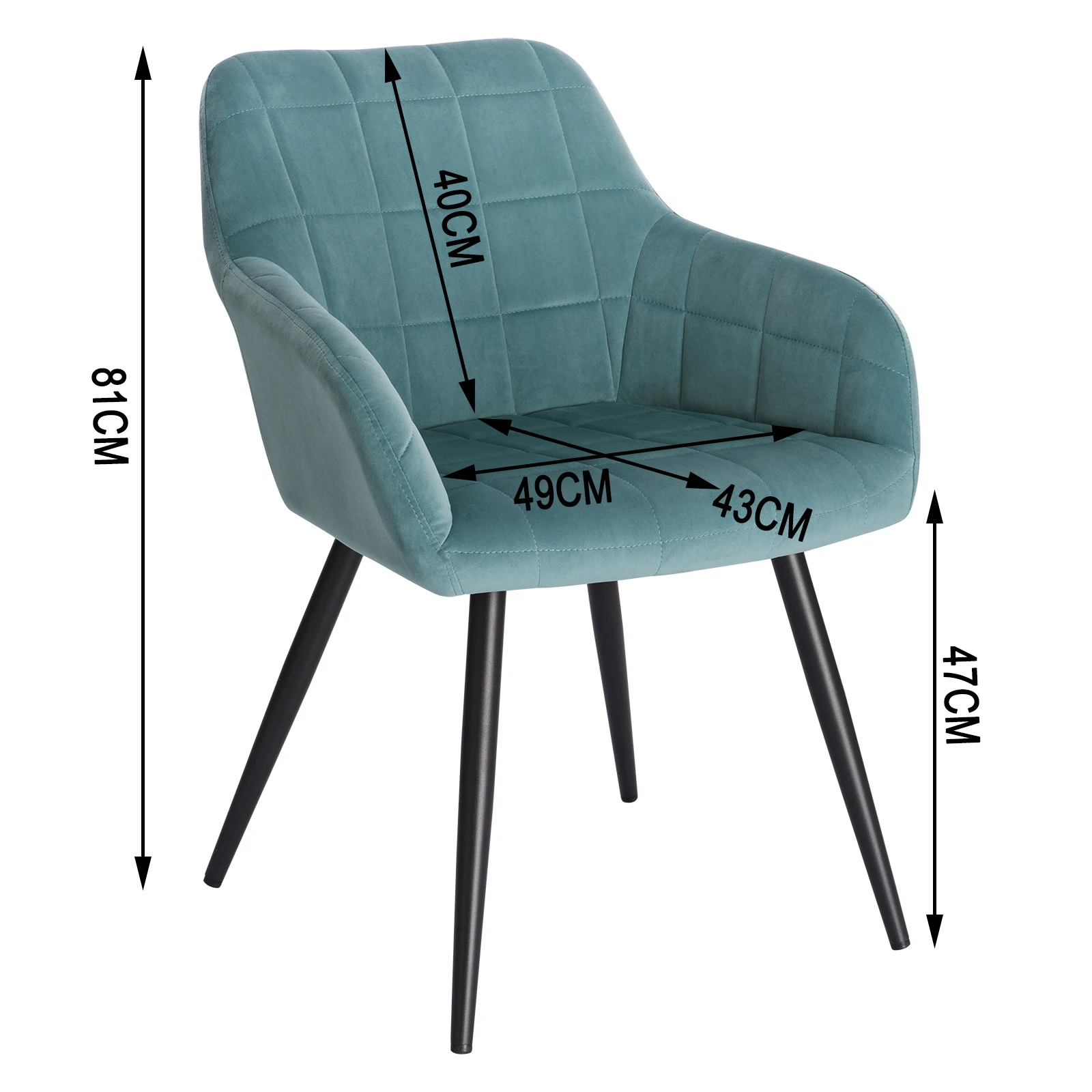 

Dining Chair Counter Lounge Living Room Chair Steel Legs Tub Chair Armchair Backrest Leisure Restaurant Chair Kitchen Furniture