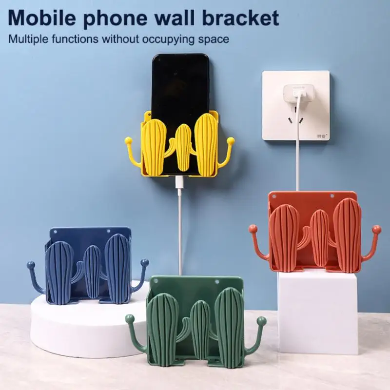 

1PCS Wall Mounted Organizer Box Punch Free TV Remote Control Storager hanging Phone Plug Holder Charging Multifunction Hooks