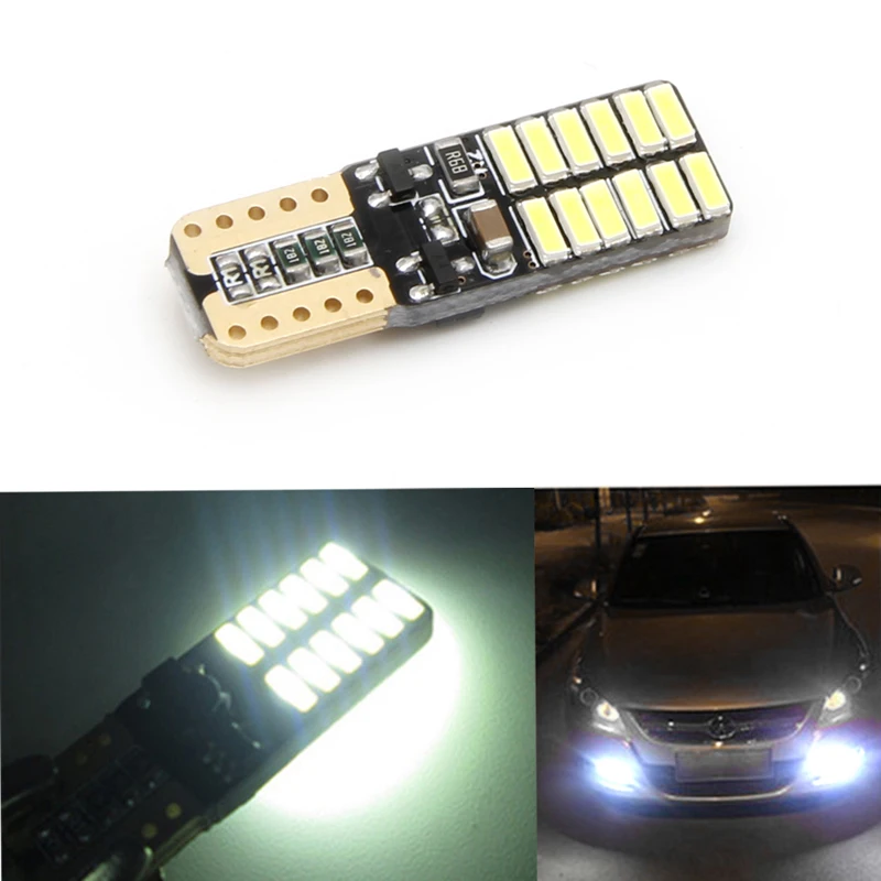 

DC 12V T10 4014 SMD 24 LED Car Auto Light Source Bulb Backup Lamp White New