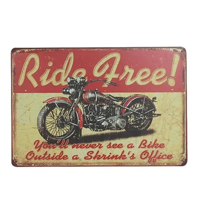 

License Plate Vintage Motorcycles Metal Signs Home Decor Vintage Tin Signs Pub Vintage Decorative Plates Metal Wall Art Hot