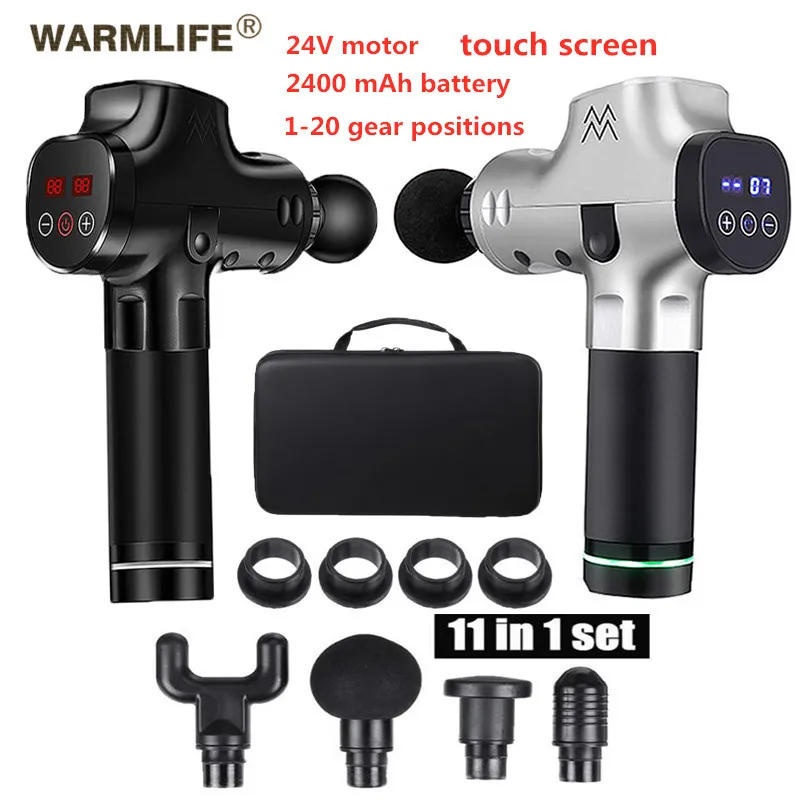 New massage gun physiotherapy instrument mute touch screen console massage gun electric gun massage relieve pain