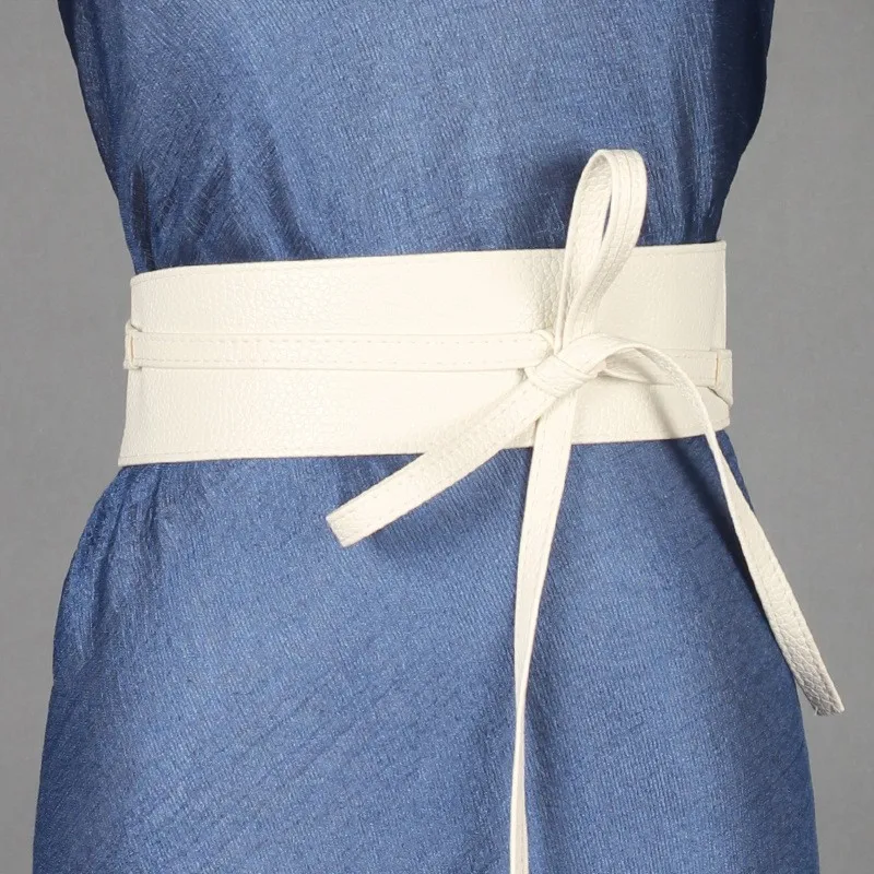 Bauhinia brand new spring, summer and autumn dress belt total length 2.5M wide ribbon bow two circle belt