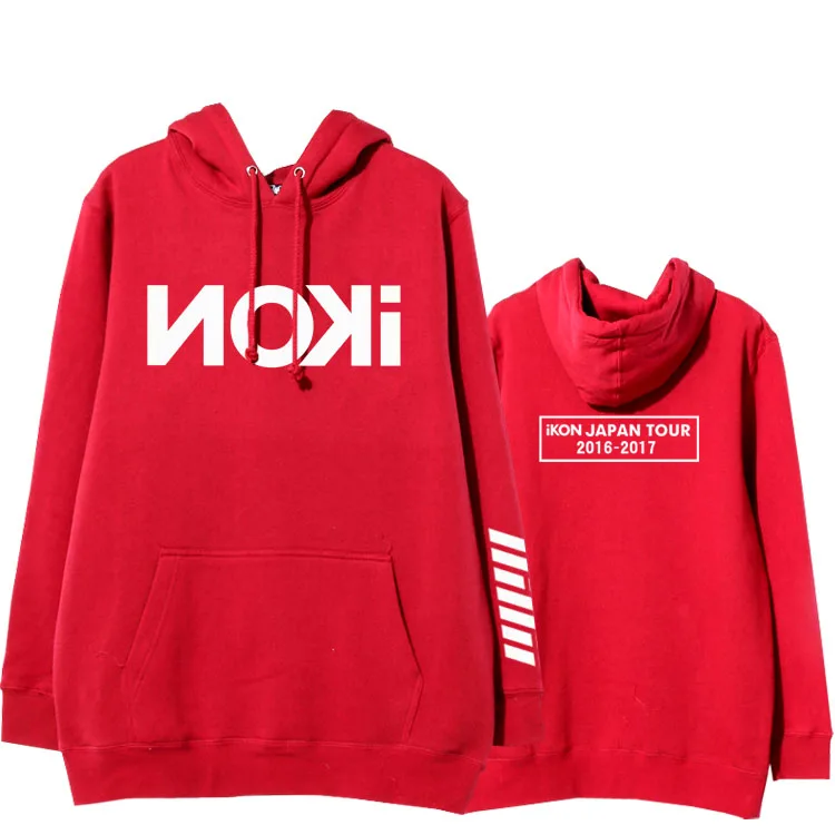 Корейский модный пуловер с принтом Kpop Ikon Japan Tour Женская Толстовка Harajuku уличная