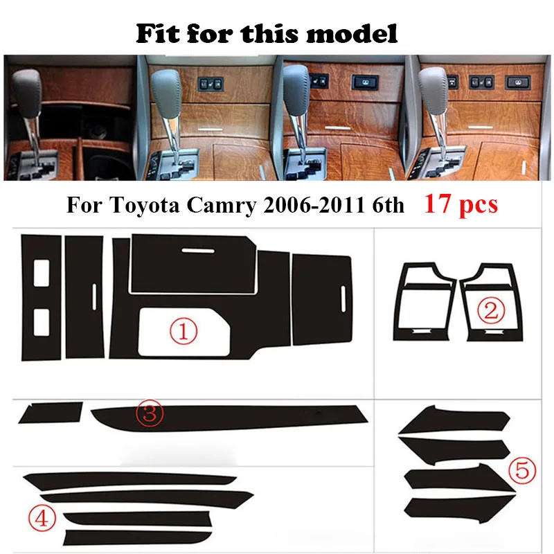 Аксессуары наклейка на автомобиль для Toyota Camry 2007 комплект из углеродного волокна