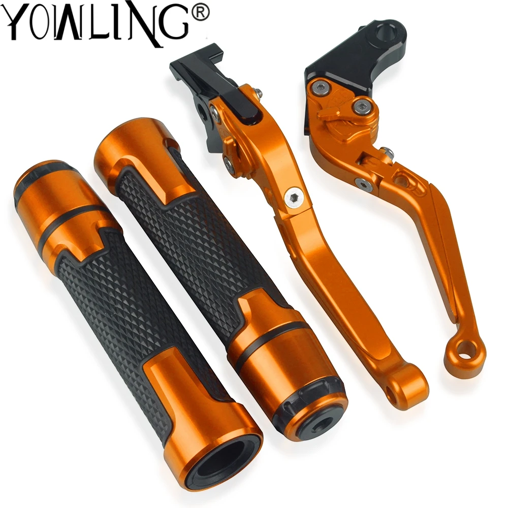 For 200 2012 2013 2014 2015 2016 2017 Motorcycle Accessories Extendable Brake Clutch Levers Handlebar Hand Grips ends | Автомобили и