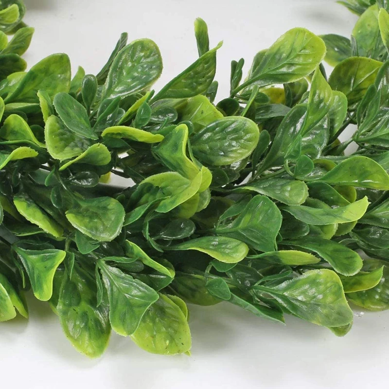 Искусственный венок с зелеными листьями Круглые Искусственные гирлянды из