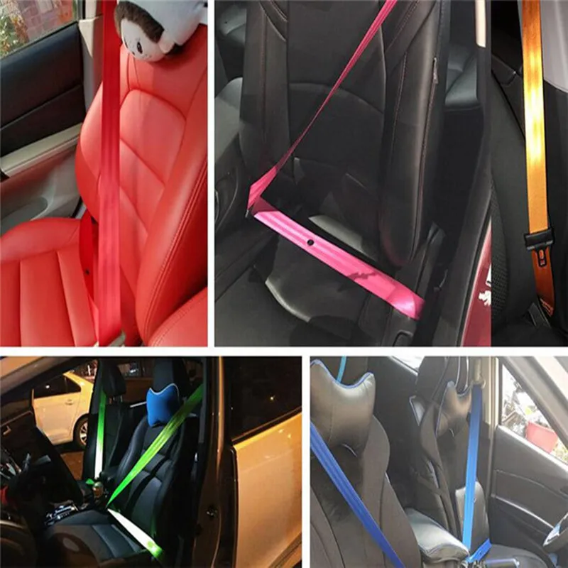 Polyester Seat Belt Webbing Strap Thicken Car Stroller Safety Harness Backpack Straps Fashion Color Ribbon | Автомобили и
