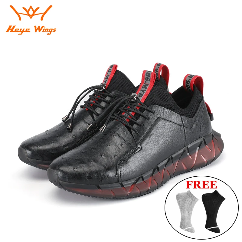 

Fashion Coconut Style Sports Shoes Luxury Genuine Ostrich Leather Men's Sneakers Ultralight Quality Leather Footwear