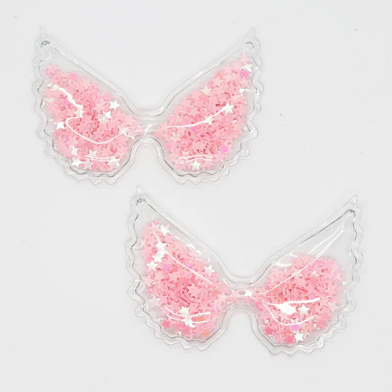 12 шт. прозрачный пластиковый пакет с красочными блестками в виде крыльев для